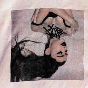 Ariana Grande Crop Top Cream Colored Hoodie Medium